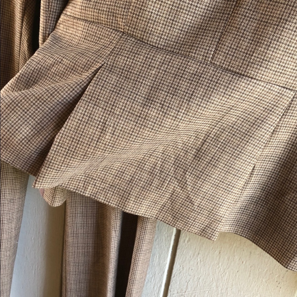 ANTONIO MELANI Brown Glen Plaid Women's Blazer & Pants Set - Picture 8 of 16